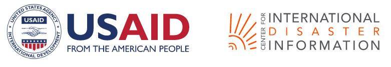 USAID Logo and  Center for International Disaster Information logo
